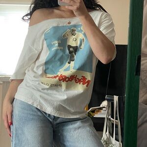 Neighborhood sports club off the shoulder top